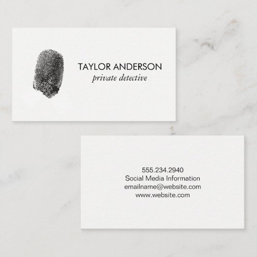 指紋 名刺 (正面/裏面)