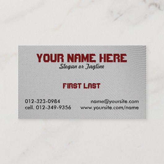 指紋 名刺 (正面)