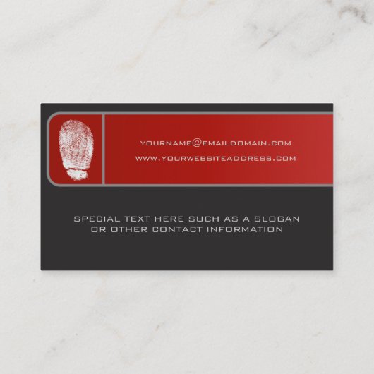 指紋 名刺 (裏面)