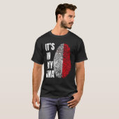 指紋DNAバイオメトリックフラッグMalta Tシャツ (正面フル)