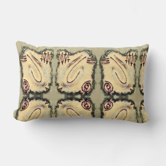 指絵を描の – 石 ランバークッション (正面)