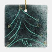 指絵を描クリスマスツリー セラミックオーナメント (裏面)