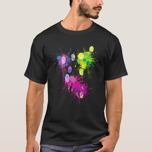 指絵を描Iは絵を描アーティス絵を描トのコロ Tシャツ (正面)