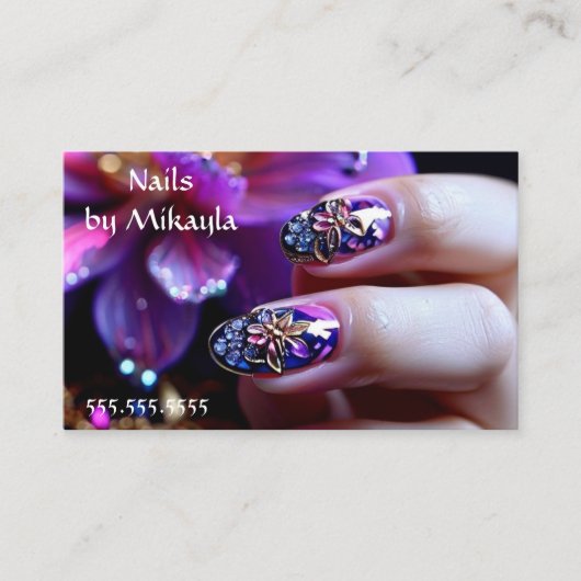 指芸術的爪マニキュアネイルアーティスト 名刺 (正面)