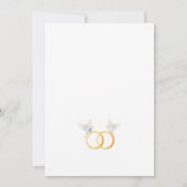 指輪と手 優しい エレガントなウェディング セーブザデート (裏面)