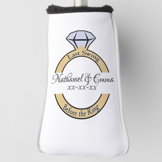 指輪の前に最後のスイング、独身最後のパーティー ゴルフヘッドカバー (回転90)