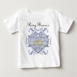 指輪の受け渡し者のTシャツ - この指輪をもってあなたと結婚します ベビーTシャツ