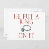 指輪をはめた花嫁 案内ポストカード (正面/裏面)