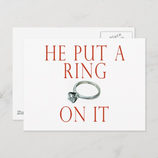 指輪をはめた花嫁 案内ポストカード (正面/裏面)