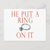 指輪をはめた花嫁 案内ポストカード (正面)