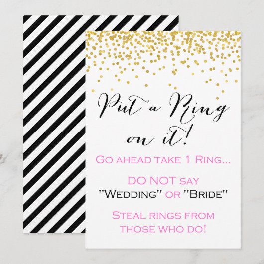 指輪を買って 5x7" サイン 招待状 (正面/裏面)