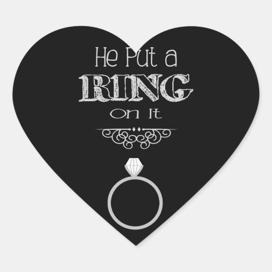 指輪を贈ったよ ステッカー (正面)