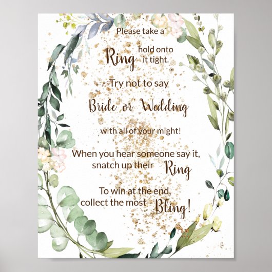 指輪を飾ろう ハーブシャワーゲームサイン ポスター (正面)