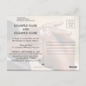 指輪結婚を持った夫婦の手 ポストカード (裏面)