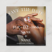 指輪結婚付き夫婦の手 エンクロージャーカード (正面)