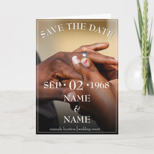 指輪結婚付き夫婦の手 シーズンカード (正面)