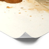 指針犬の水彩ポートレート ポスター (角)