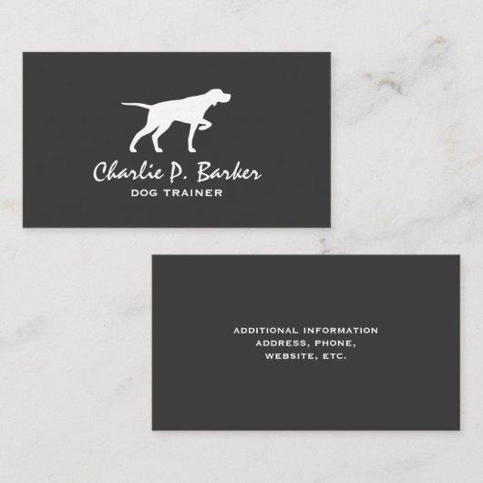 指針犬シルエット名刺 名刺 (正面/裏面)
