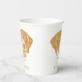 指針犬ハンドパーソナライズされたスケッチ 紙コップ (右)