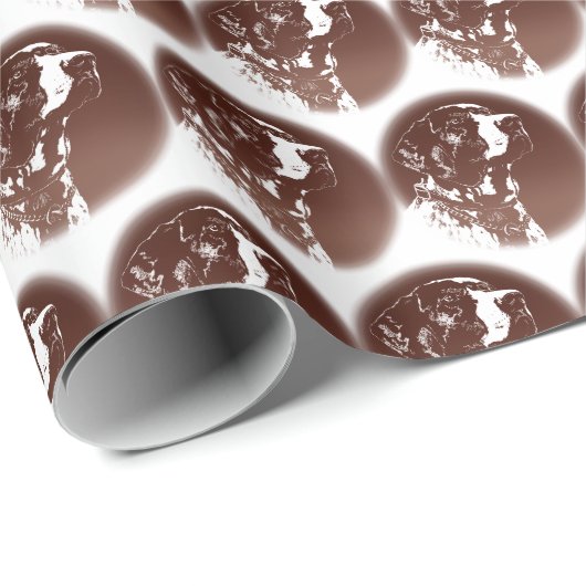 指針犬ラッピング紙スポーツの犬ギフト紙 ラッピングペーパー (ロールコーナー)