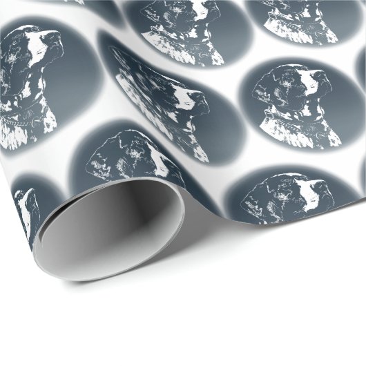 指針犬ラッピング紙スポーツの犬ギフト紙 ラッピングペーパー (ロールコーナー)