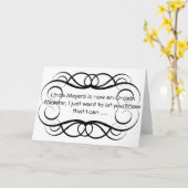 按手大臣カパーソナライズされたード カード (黄色い花)