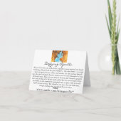 挑むアポロ; Notecard カード (裏面)