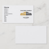 挑戦あなた自身演劇のチェス(チェスの態度) 名刺 (正面/裏面)