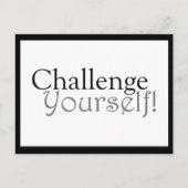 挑戦しろ! – はがきやる気を起こさせる ポストカード (正面)