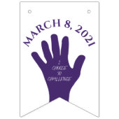 挑戦する選択2021年3月8日の女性の日 バンティングフラッグ (第1の旗)