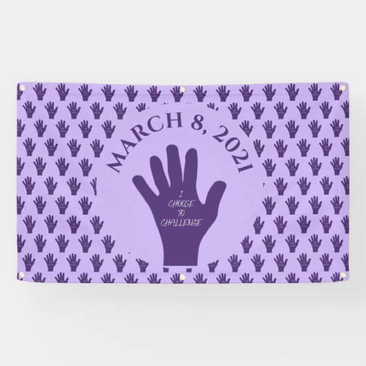挑戦する選択2021年3月8日の女性の日 横断幕 (横)