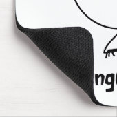 挑戦によって受け入れられる黒く及び白い文字 マウスパッド (コーナー)