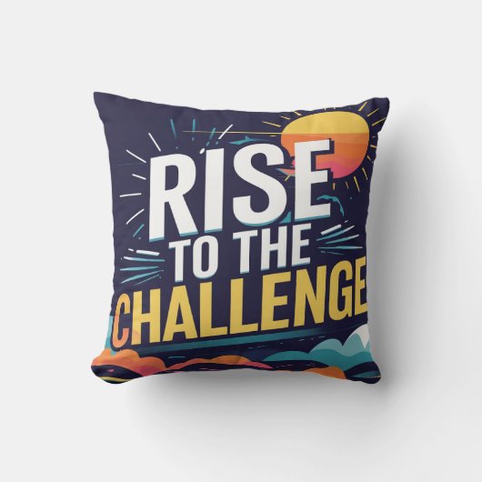 挑戦に乗り出す クッション (正面)