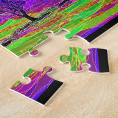 挑戦ジグソーパズルを静める紫色の木 ジグソーパズル (側面)