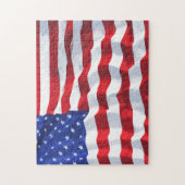 挑戦的なアメリカの星と縞模様 ジグソーパズル (縦)