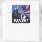 挑戦的なアメリカ愛国者ドナルド・トランプ2024戦い！ スクエアシール (バッグ)