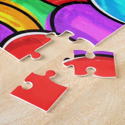 挑戦的なパーソナライズされたカラフルイースターエッグ ジグソーパズル (側面)