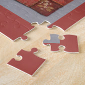 挑戦的なヴィンテージパッチワーク熱狂するキルト ジグソーパズル (側面)