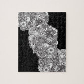 挑戦的な白黒ジグソーパズル ジグソーパズル (縦)