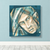 挑戦的な緑の小妖精や小人 キャンバスプリント (インサイチュ (ウッドフロア))