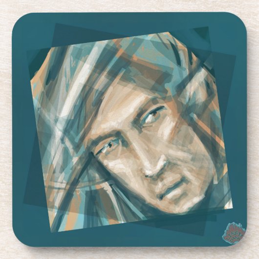 挑戦的な緑の小妖精や小人 コースター (正面)