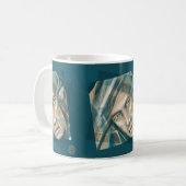 挑戦的な緑の小妖精や小人 コーヒーマグカップ (正面左)