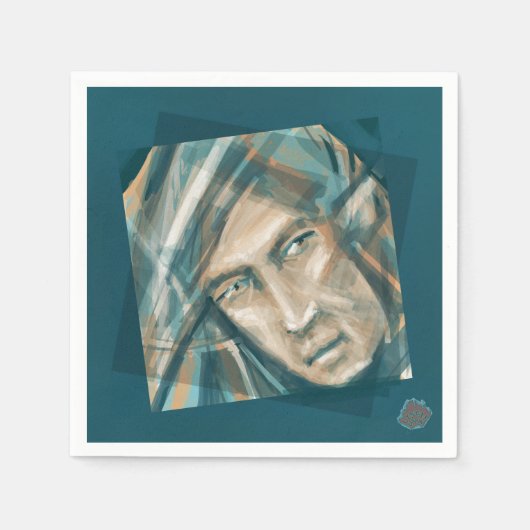 挑戦的な緑の小妖精や小人 スタンダードカクテルナプキン (正面)