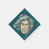 挑戦的な緑の小妖精や小人 スタンダードカクテルナプキン (角)