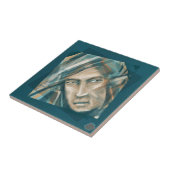 挑戦的な緑の小妖精や小人 タイル (側面)