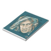 挑戦的な緑の小妖精や小人 ノートパッド (回転)