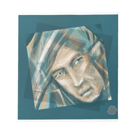 挑戦的な緑の小妖精や小人 ノートパッド (正面)