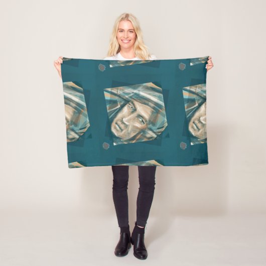 挑戦的な緑の小妖精や小人 フリースブランケット (インサイチュ)