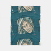 挑戦的な緑の小妖精や小人 フリースブランケット (正面)