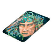 挑戦的な緑の森の小妖精や小人の間葉の マグネット (左側)